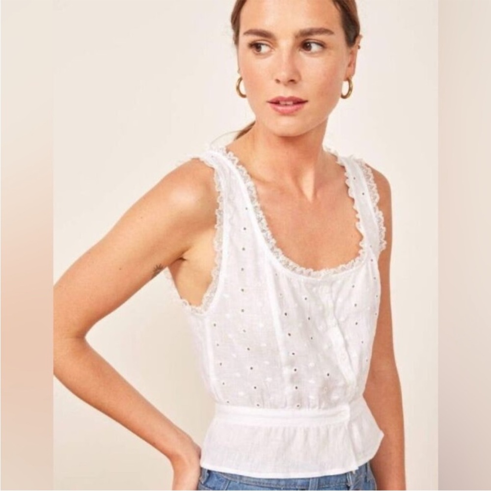 Reformation Luisa Linen Top